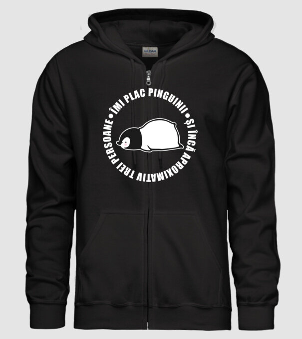 Îmi plac pinguinii - și încă aproximativ trei persoane model negru pe tricou