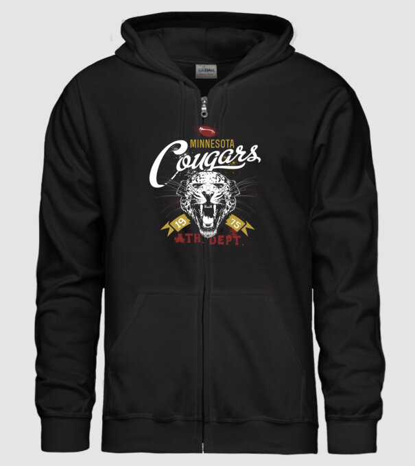 Minesota Cougars model negru pe tricou