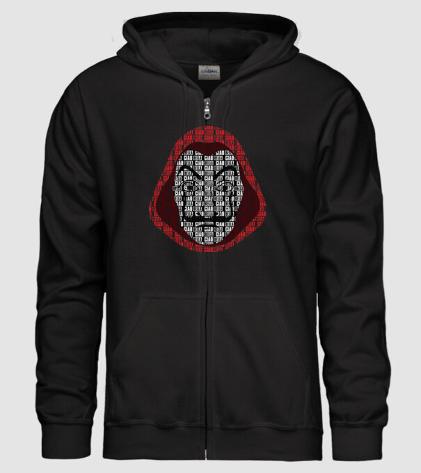 money heist ciao bella model negru pe tricou