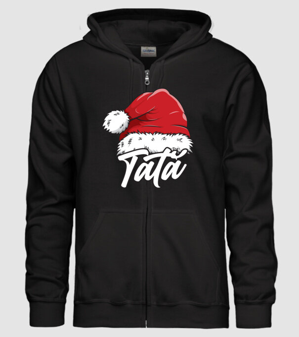 tată Santa Hat model negru pe tricou