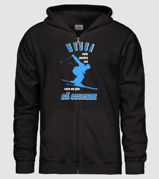 Munca este pentru cei care nu știu să schieze model negru pe tricou