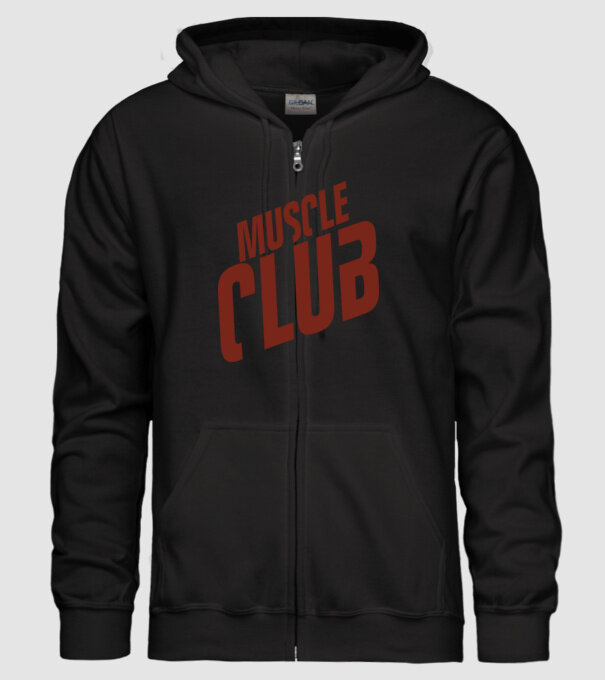 Muscle Club model negru pe tricou