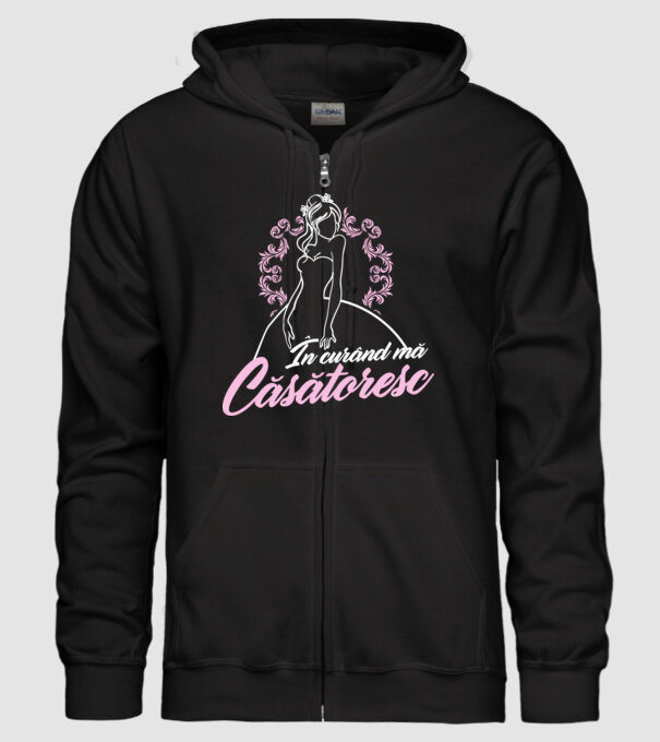În curând mă căsătoresc model negru pe tricou