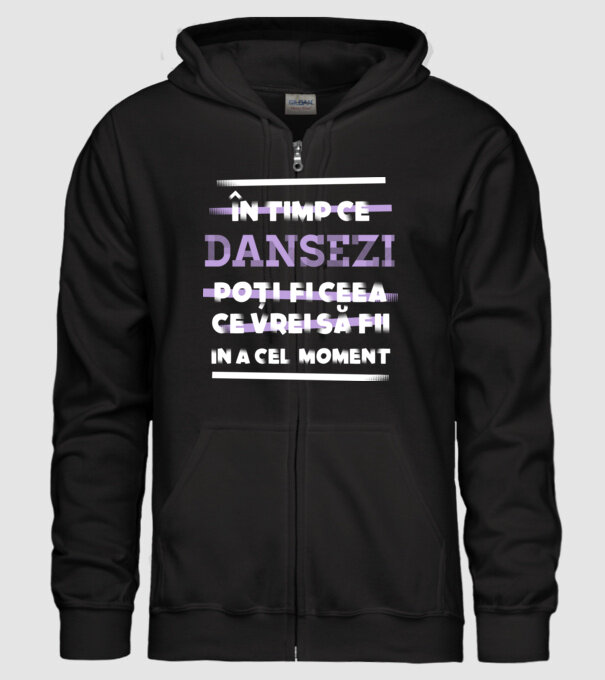 în timp ce dansezi poți fi ceea ce vrei să fii - în acel moment model negru pe tricou