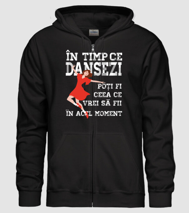 în timp ce dansezi poți fi ceea ce vrei să fii - în acel moment model negru pe tricou