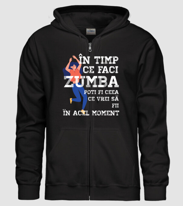 în timp ce faci zumba poți fi ceea ce vrei să fii - în acel moment model negru pe tricou