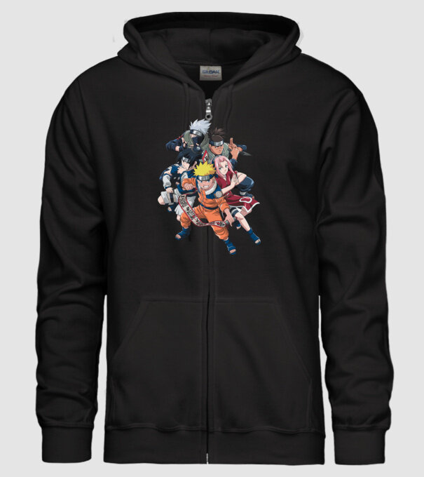 NARUTO model negru pe tricou