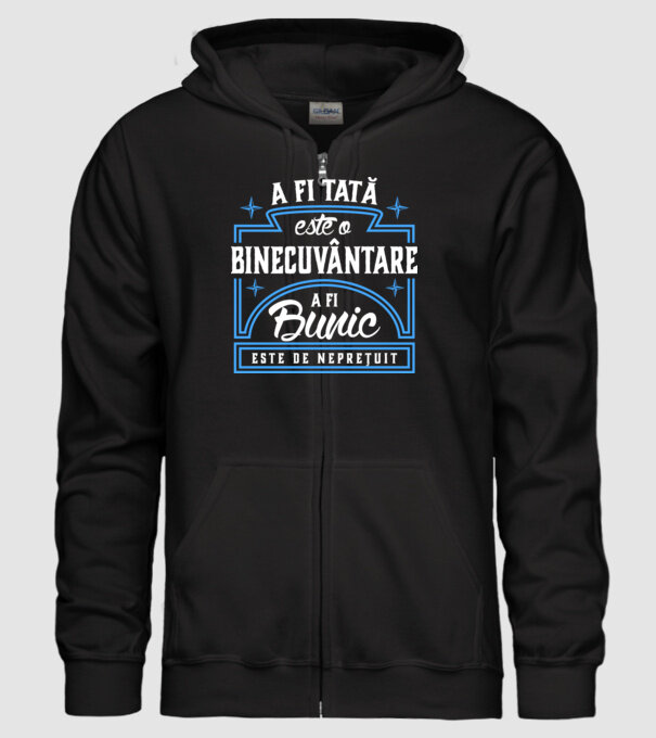 Neprețuit bunic model negru pe tricou