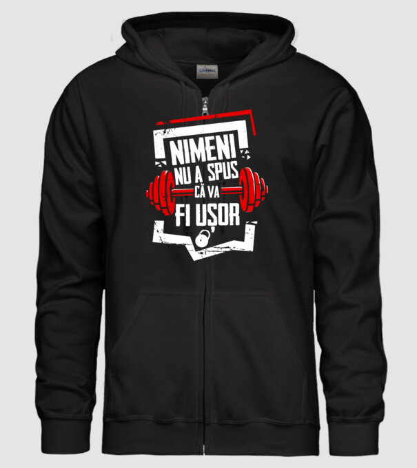 nimeni nu a spus că va fi ușor model negru pe tricou