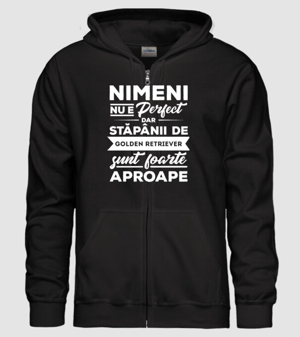 nimeni nu e perfect, dar stăpânii de goldern retriever sunt foarte aproape model negru pe tricou