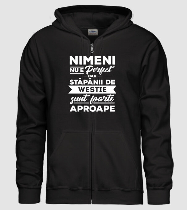 nimeni nu e perfect, dar stăpânii de westie sunt foarte aproape model negru pe tricou