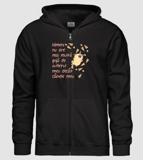 Nimic nu are mai multă grijă de sufletul meu decât câinele meu model negru pe tricou