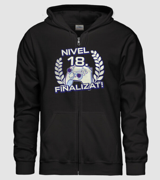 Nivel 18 finalizat! model negru pe tricou
