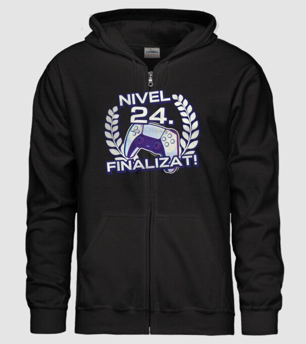 Nivel 24 finalizat! model negru pe tricou