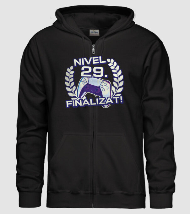 Nivel 29 finalizat! model negru pe tricou