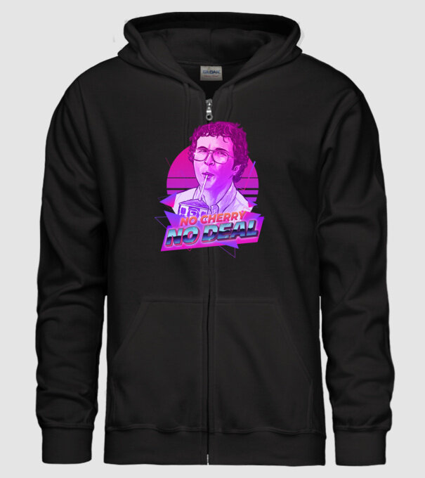 no cherry no deal stranger things model negru pe tricou