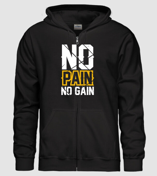 No Pain No Gain model negru pe tricou