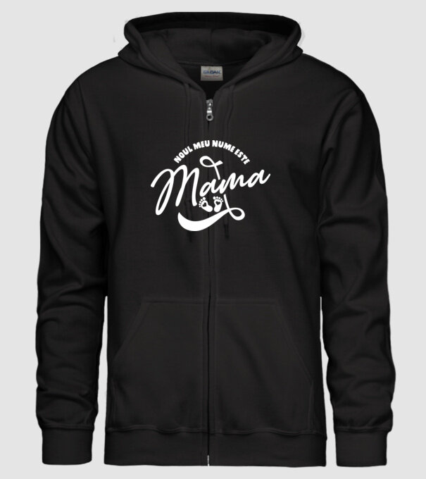 Noul meu nume este Mama model negru pe tricou