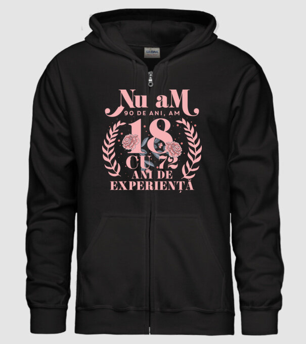 Nu am 90 de ani, am 18 cu 72 ani de experiență model negru pe tricou