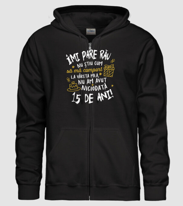 Nu am avut niciodată 15 de ani model negru pe tricou
