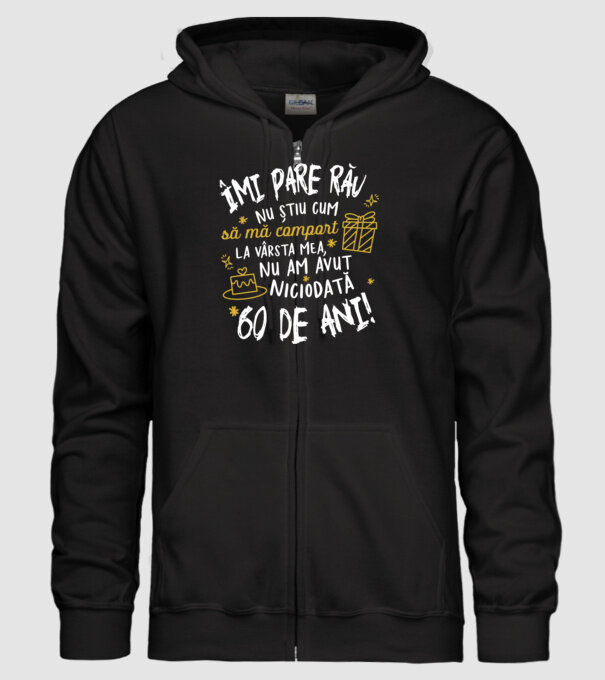 Nu am avut niciodată 60 de ani model negru pe tricou