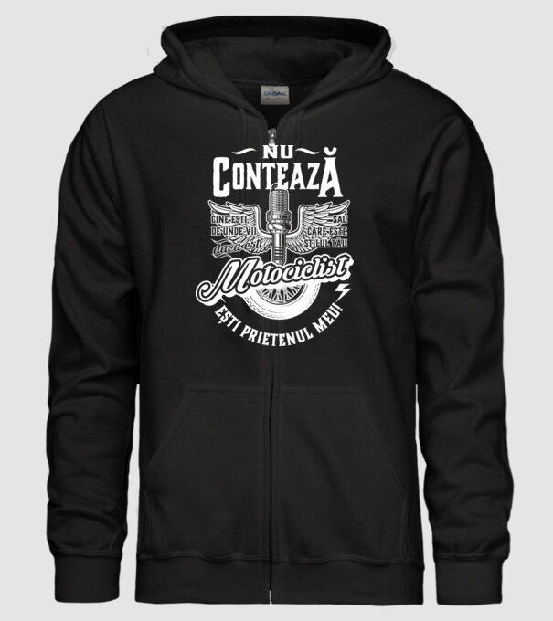 Nu contează cine ești, de unde vii sau care este stilul tău, dacă ești motociclist ești prietenul meu! model negru pe tricou