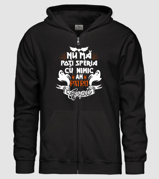 Nu mă poți speria cu nimic ... am patru copii model negru pe tricou
