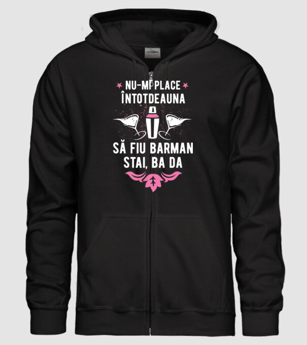 nu-mi place întotdeauna să fiu barman, stai, ba da, îmi place model negru pe tricou