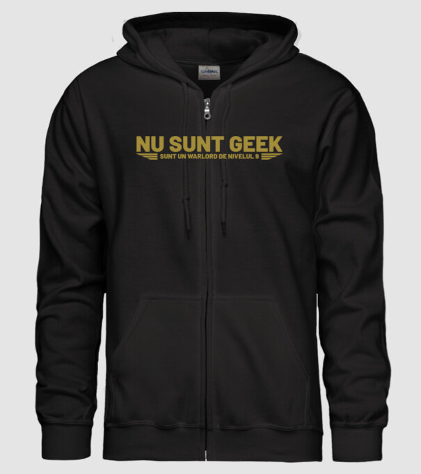 nu sunt geek, sunt un warlord de nivelul 9 model negru pe tricou