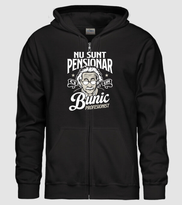 Nu sunt pensionar, ci un bunic profesionist model negru pe tricou