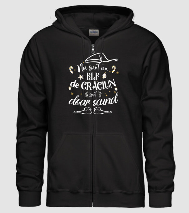 Nu sunt un elf de Crăciun, sunt doar scund Negru model negru pe tricou
