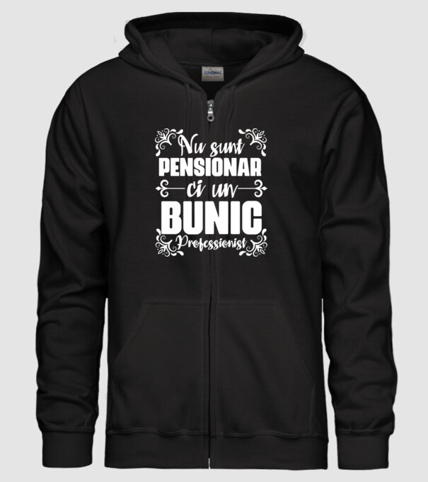 Nu sunt_pensionar, ci un bunic profesionist model negru pe tricou