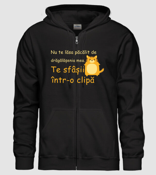 nu te lăsa păcălit de drăgălășenia mea. te sfâșii într-o clipă model negru pe tricou