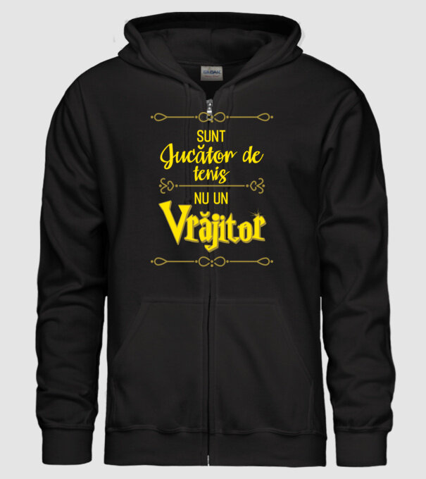 sunt jucător de tenis, nu un vrăjitor model negru pe tricou