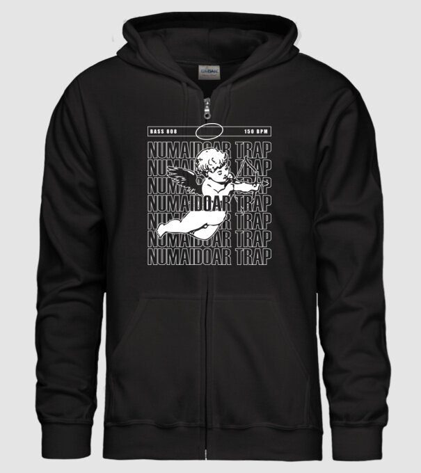 numaidoar trap model negru pe tricou