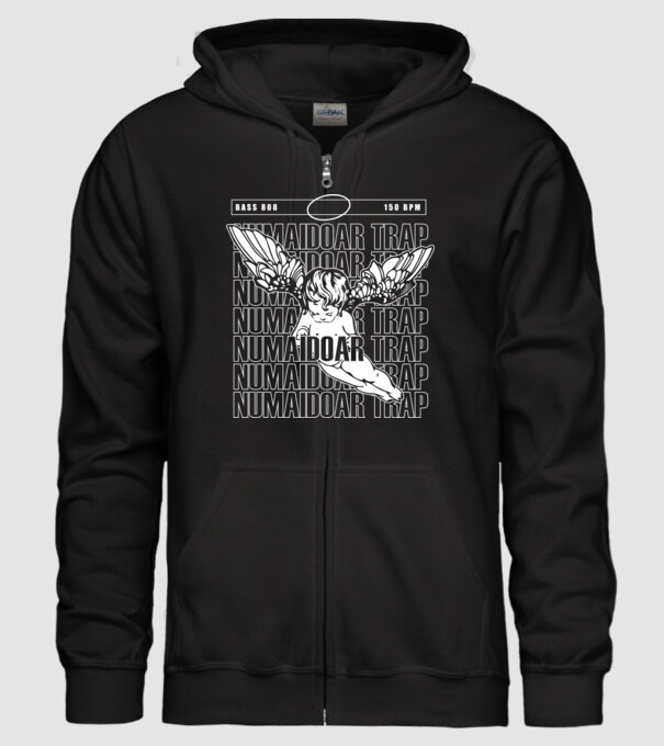 numaidoar trap model negru pe tricou