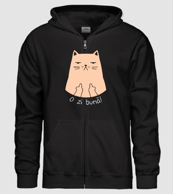 O zi bună model negru pe tricou
