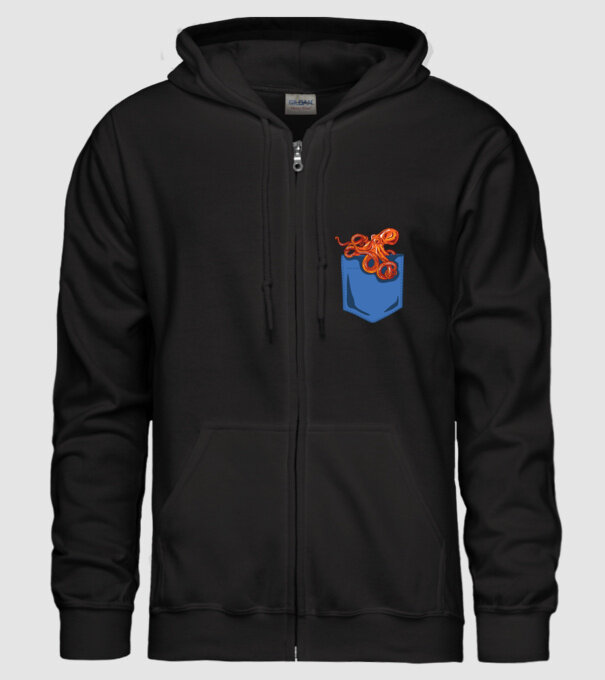 Octopus model negru pe tricou