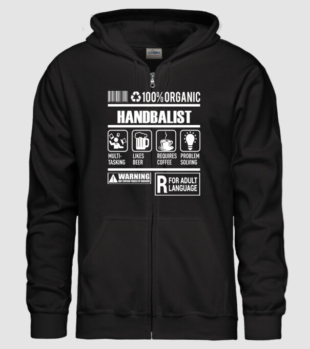 HANDBALIST model negru pe tricou