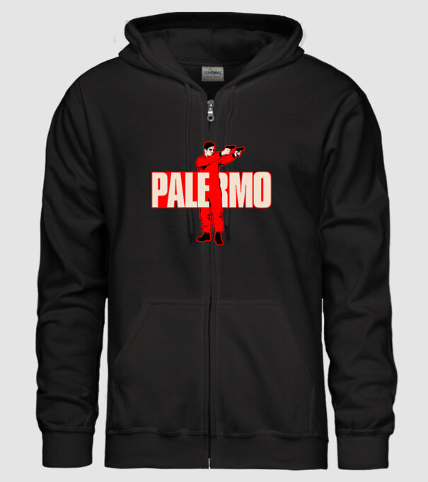 palermo la casa de papel model negru pe tricou