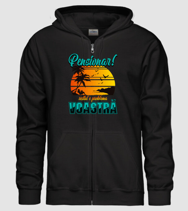 Pensionar! Restul e problema voastră model negru pe tricou