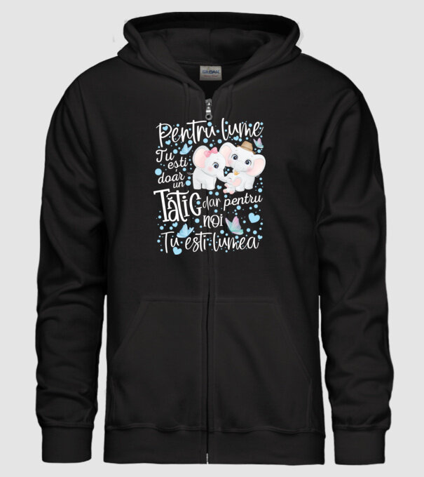 Pentru lume tu ești doar un Tătic dar pentru NOI TU ești lumea model negru pe tricou