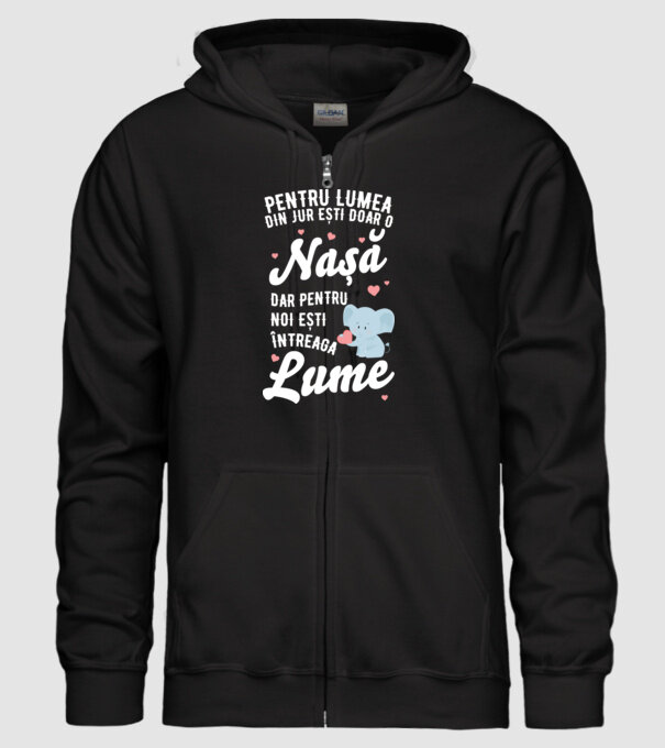 Pentru lumea din jur ești doar o nașă, dar pentru noi ești întreaga lume model negru pe tricou