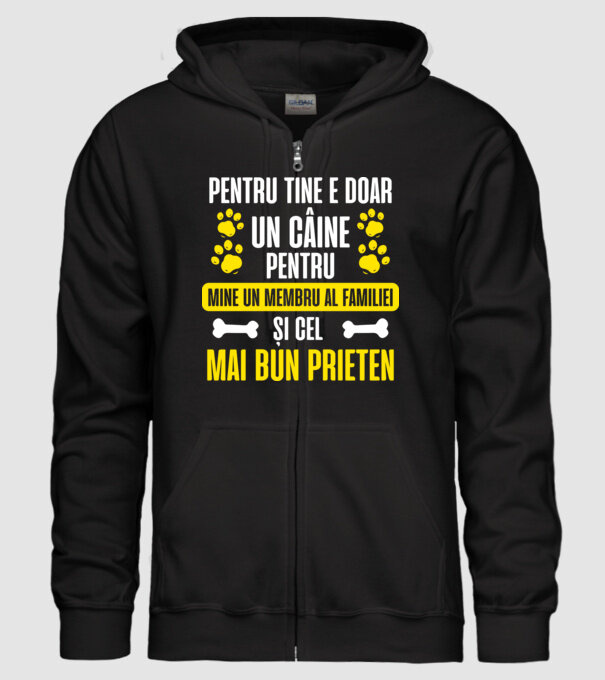 pentru tine e doar un câine, pentru mine un membru al familiei și cel mai bun prieten model negru pe tricou