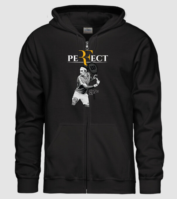 peRFect model negru pe tricou