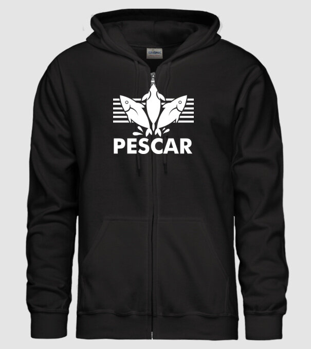 Pescar original model negru pe tricou