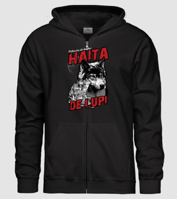 Petrecere de burlac - haită de lupi model negru pe tricou