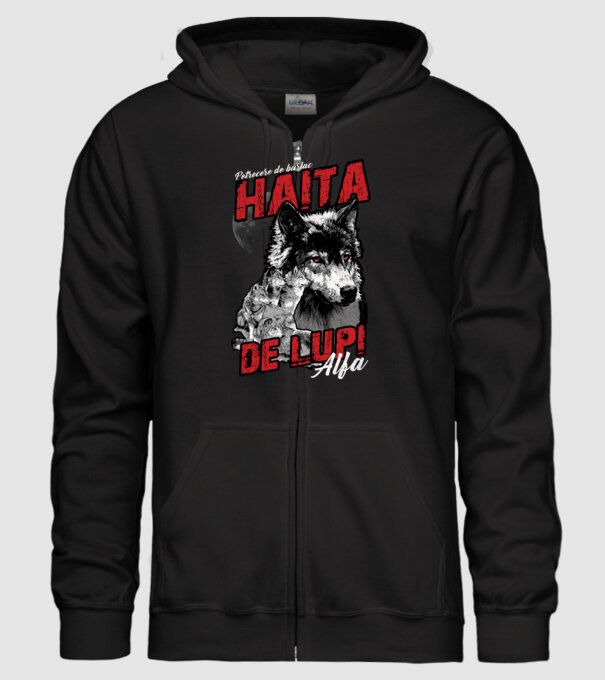 Petrecere de burlac - haită de lupi masculi alfa model negru pe tricou