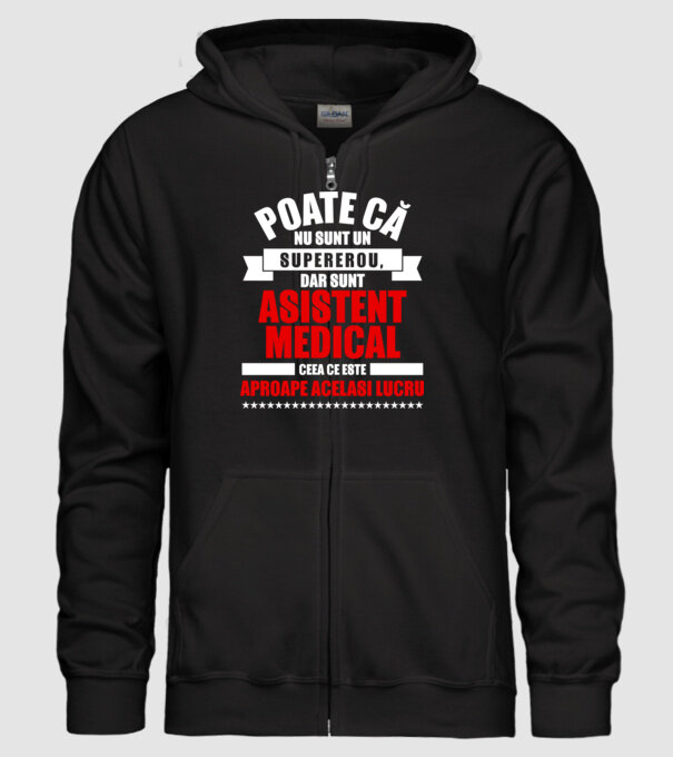 Poate că nu sunt un supererou, dar sunt ASISTENT MEDICAL, ceea ce este aproape același lucru model negru pe tricou