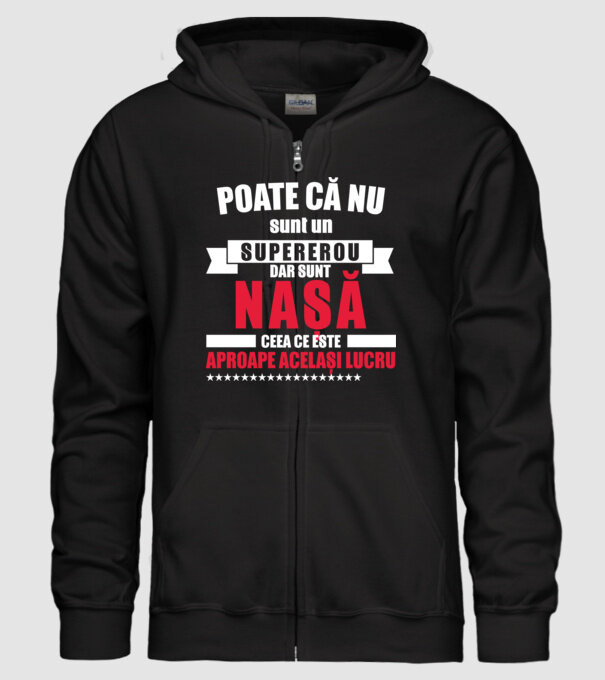 Poate că nu sunt un supererou, dar sunt nașă, ceea ce este aproape același lucru model negru pe tricou